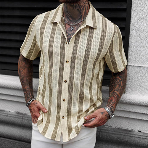 European And American Men's V-Neck Shirt