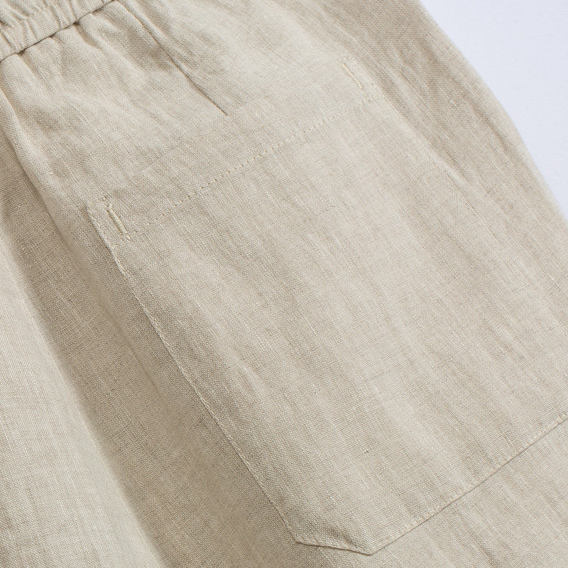 Loose-fitting Casual Linen Shorts For Men